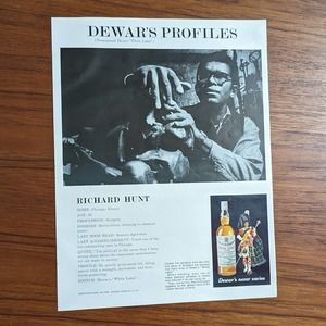Vintage Print Ad 1969 Dewar's Profiles